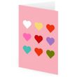 Coloured Hearts Card