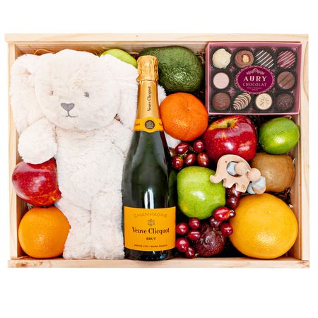 Newborn Baby Gift Hamper with Veuve Large