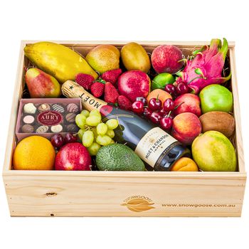 Mixed Fruit, Moet & Fine Chocolates Large